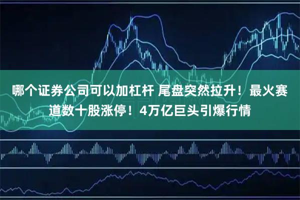 哪个证券公司可以加杠杆 尾盘突然拉升！最火赛道数十股涨停！4万亿巨头引爆行情